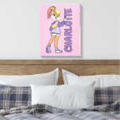 Lola TUNE SQUAD™ Varsity Heart Canvas Afdruk (Insitu (Slaapkamer))