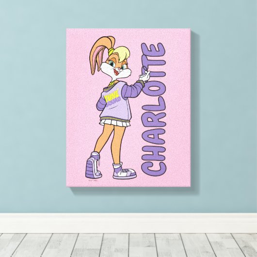 Lola TUNE SQUAD™ Varsity Heart Canvas Afdruk (Insitu (Houten vloer))