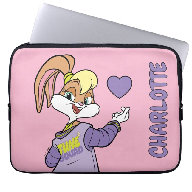 Lola TUNE SQUAD™ Varsity Heart Laptop Sleeve (Voorkant)