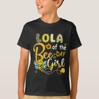 Lola van de bij-dag meisje grappig bij verjaardags t-shirt