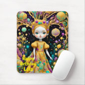 LOLA ~ Vreemd verjaardagsmeisje ~ Mousepad Muismat (Met muis)