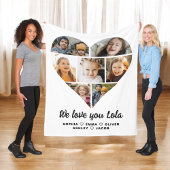 Lola We love you 7 fotocollage Fleece Deken
