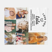 Lola We Love You Hearts Moderne fotocollage Fleece Deken (Voorkant (Horizontaal))