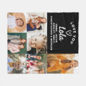 Lola We Love You Hearts Moderne fotocollage Fleece Deken (Voorkant (Horizontaal))