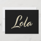 Lola white gold Handwriting Karte Kaart (Voorkant)