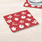 Lolailo 12 Vrolijk Kerstfeest/Feliz Navidad Kartonnen Onderzetters (Schuin)