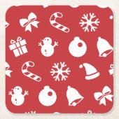 Lolailo 12 Vrolijk Kerstfeest/Feliz Navidad Kartonnen Onderzetters (Voorkant)