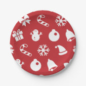 Lolailo 12 Vrolijk Kerstfeest/Feliz Navidad Papieren Bordje (Voorkant)