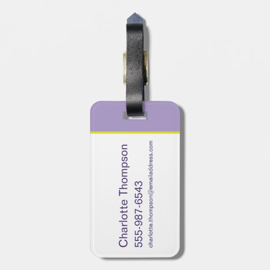 Lola's muziekspeler bagagelabel (Achterkant verticaal)