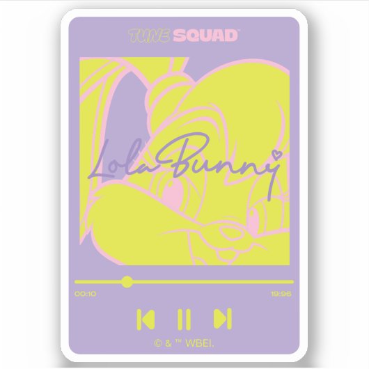 Lola's muziekspeler sticker (Voorkant)