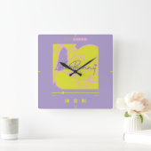 Lola's muziekspeler vierkante klok (Huis)