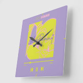 Lola's muziekspeler vierkante klok (Hoek)