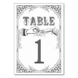 LOld-tijd Victoriaans tabelnummers Kaart