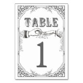 LOld-tijd Victoriaans tabelnummers Kaart (Achterkant)