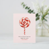 Lolipop Kerst Snoep Vrolijk kerstfeest Briefkaart (Staand voorkant)