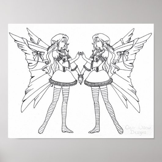 Lolita Faeries Color-Your-Ewn Poster (Voorkant)