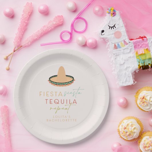 LOLITA Fiesta Siesta Tequila Bachelorette Table Papieren Bordje (Feest)