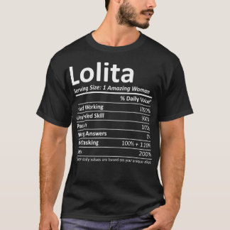 LOLITA Nutrition Personalized Name Funny Gift T-shirt