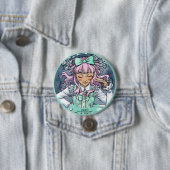 Lolita Zodiac: Virgo Ronde Button 7,6 Cm (In situ)
