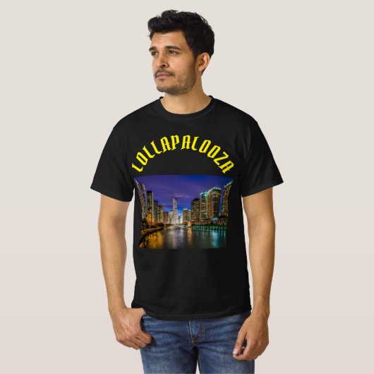 Lollapalooza music festival Design T-shirt (Voorkant volledig)