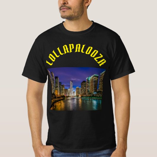 Lollapalooza music festival Design T-shirt (Voorkant)