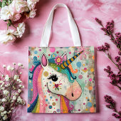 Lolli de stralende eenhoorn tote bag