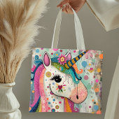 Lolli de stralende eenhoorn tote bag