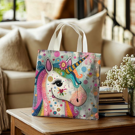 Lolli de stralende eenhoorn tote bag