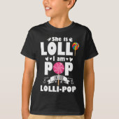 Lolli Pop Cute Grandchild Grandparent Snoep T-shirt (Voorkant)