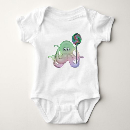 Lolli-poppen Octopus voor Kids & Baby Tshirt (Voorkant)