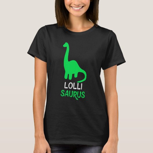 Lolli-Saurus Grappige Dino Dinosaur LolliSaurus T-shirt (Voorkant)
