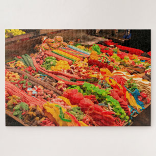 Lollies en snoep op de markt, Barcelona Legpuzzel