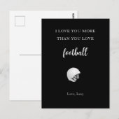 Lollig dat ik meer van je hou dan van voetbal roma briefkaart (Voorkant / Achterkant)