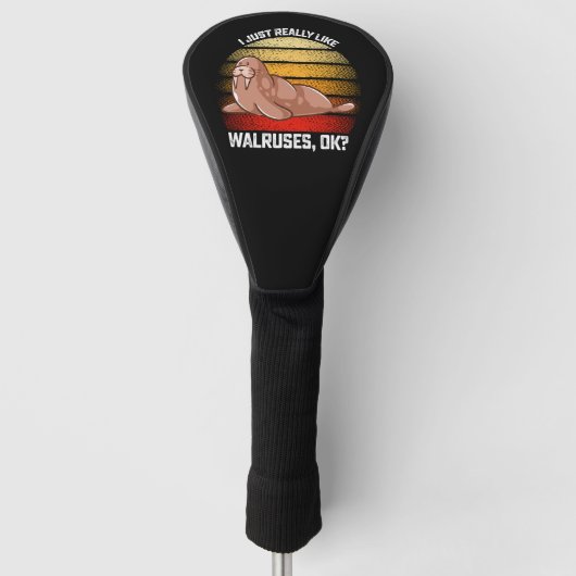 Lollig, ik vind walrussen gewoon echt leuk oké golfheadcover (Voorkant)