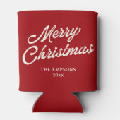 Lollig Prettig Kerstmis Kerstman Op Je Gezondheid  Blikjeskoeler (Achterkant)