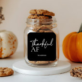 Lollige Dankbaar AF Thanksgiving Modern Vierkante Sticker