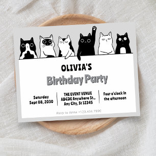 Lollige katten uitnodiging