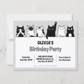 Lollige katten uitnodiging (Voorkant)