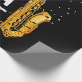 Lollige Saxofoon Cadeaupapier (Hoek)