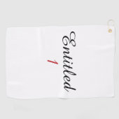 Lollige Scratch Golfer Entitled 1 Nabootsing Merk Golfhanddoek (Horizontaal)