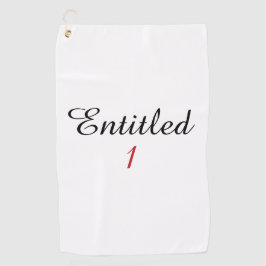Lollige Scratch Golfer Entitled 1 Nabootsing Merk Golfhanddoek