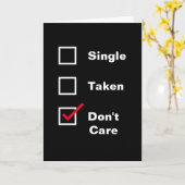 Lollige single bezet hoeft niet Checklist daten Kaart (Gele Bloem)