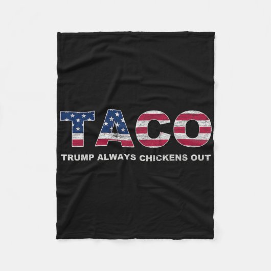 Lollige Taco Trump Gaat Altijd Op De Loop 2 Fleece Deken (Voorkant)