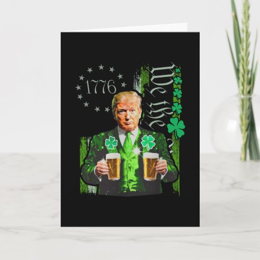 Lollige Trump Maak St Patrick's Day Groot Again Ir Kaart (Voorkant)