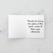 Lollige Vaderdag Van het Huisdier Feestdagen Kaart (Binnen)