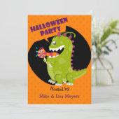 LolliMonster Halloween-feest Kaart (Staand voorkant)
