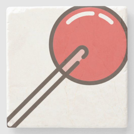 lollipop-1 stenen onderzetter (Voorkant)