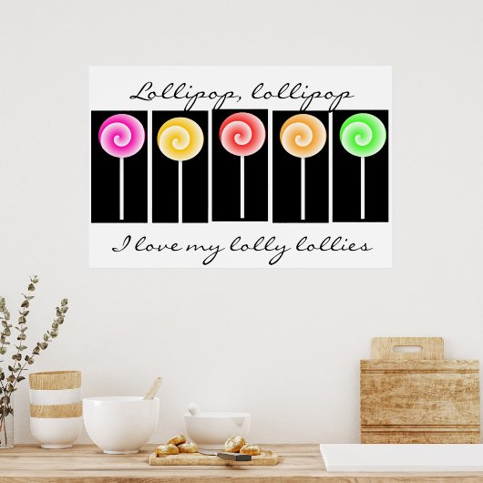 Lollipop Art Poster (Keuken)