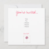  "LOLLIPOP" BIRTHDAY INVITATIE KAART (Achterkant)