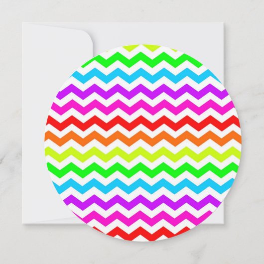 Lollipop Birthday Invitation 5.25 x 5.25 Circle Kaart (Achterkant)